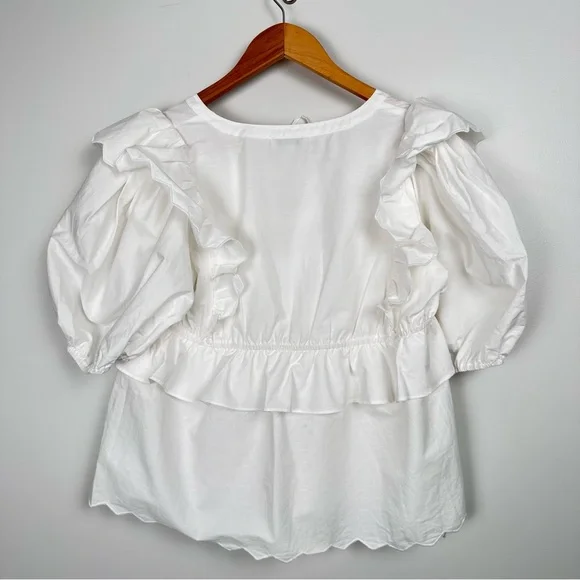 Tuckernuck Moon River Exclusive White Eyelet Ruffle Top Various - Picture 10 of 13